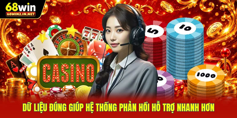 Dữ liệu đúng giúp hệ thống phản hồi hỗ trợ nhanh hơn